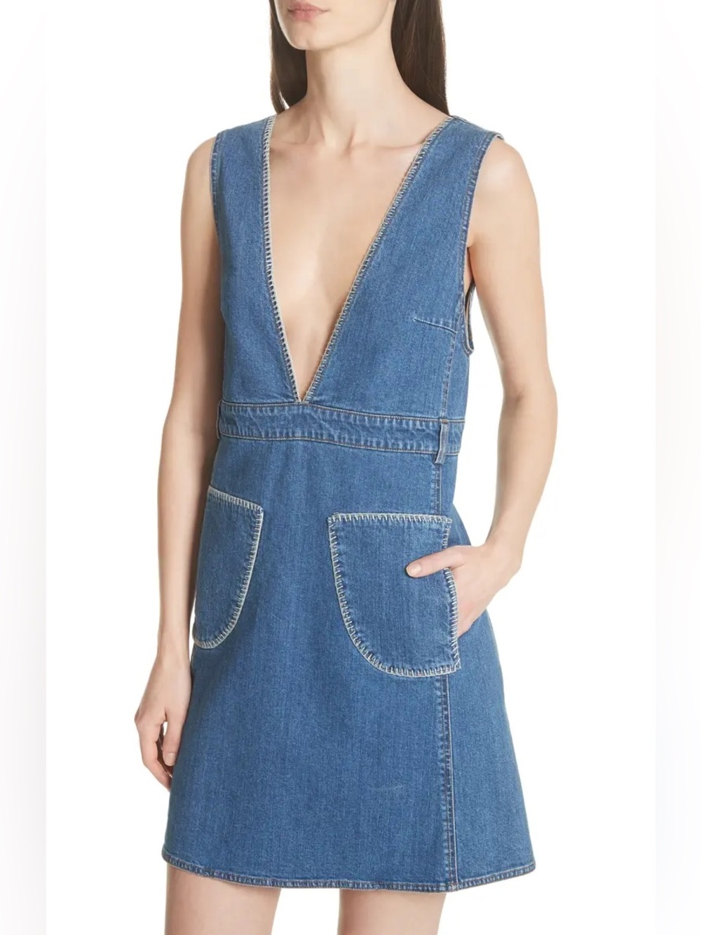 See by Chloe Denim Overall Dress
